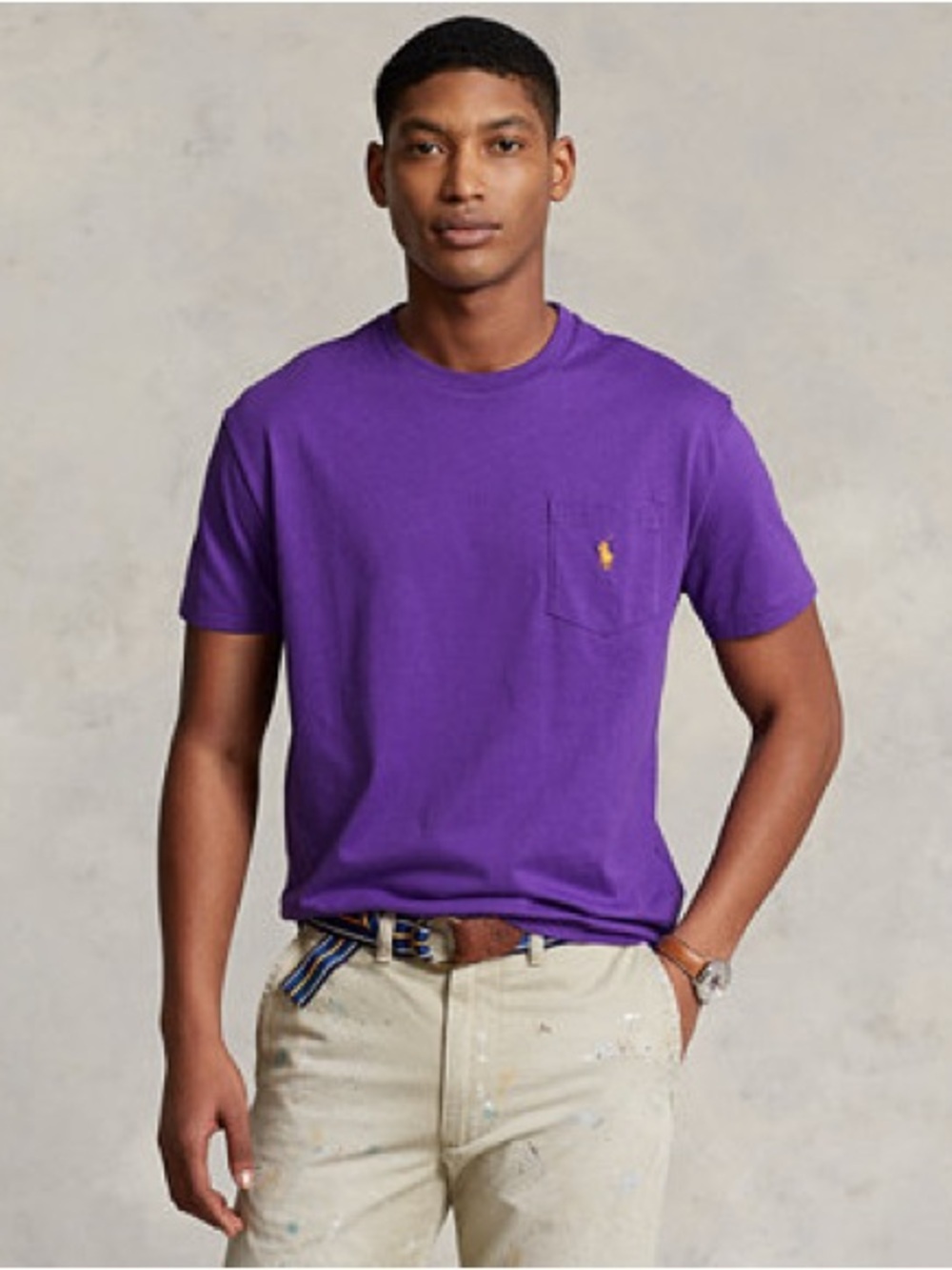Polo Ralph Lauren Purple Green Pony Embroidered Chest Pocket Shirt Sz XL NWT
